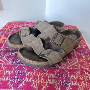 Birkenstock Arizona Suede Leather Green Sandals Women’s Size 37
